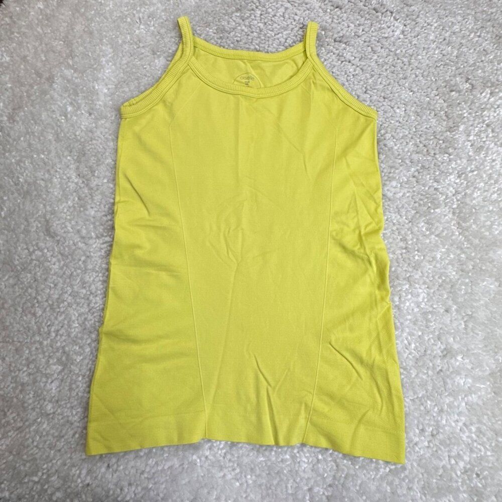 Oiselle Seamless High Neck Tank Yellow Small
